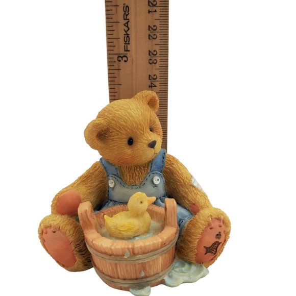Cherished Teddies Robert Love Keeps Me Afloat #156272 1995‎ Rubber Ducky Bucket - Picture 6 of 6